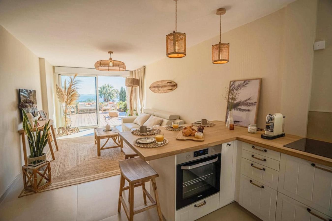 Logement Vue Mer Splendide - Situe A 50 Metres Du Bord De Mer Et 2 Minutes Des Plages - Bandolina Esterno foto